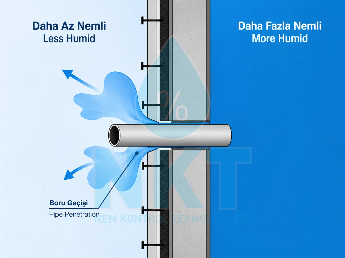 Moisture transfer through cracks and gaps: theoretical model